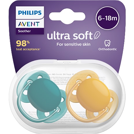 Philips Symmetriske sutter silikone 6-18 mdr.