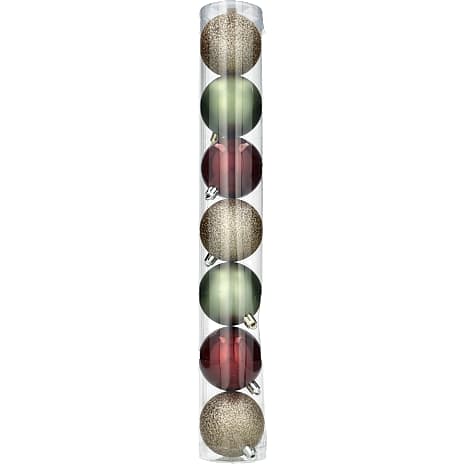 Julefryd Julekugler I Plastik 60 mm 7-pak Flere Farver