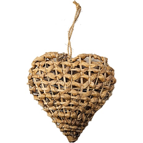 Flethjerte Med LED 26x26x9 cm Natur