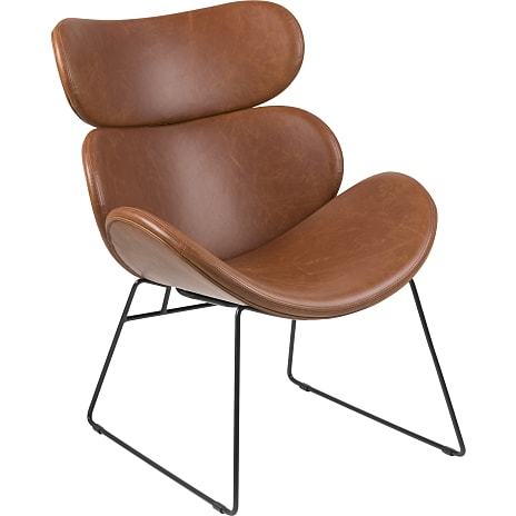 AC Design Furniture Cazar Loungestol Cognacfarvet