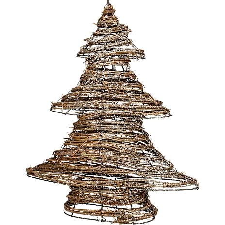 Juletræ Med LED 38 cm Brun