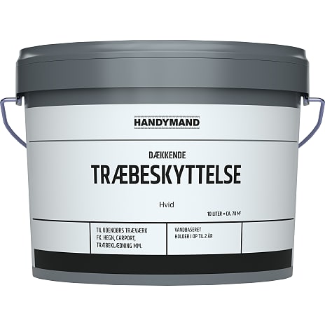 Handymand Dækkende Træbeskyttelse Hvid