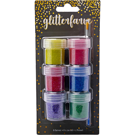 Glitterfarve med Pensel