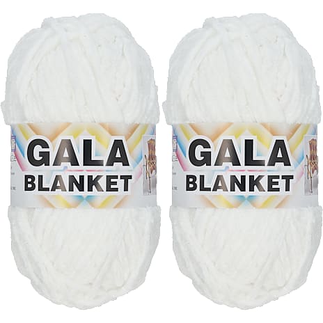 Gala Blanket 2-pak Garn Hvid CHS02