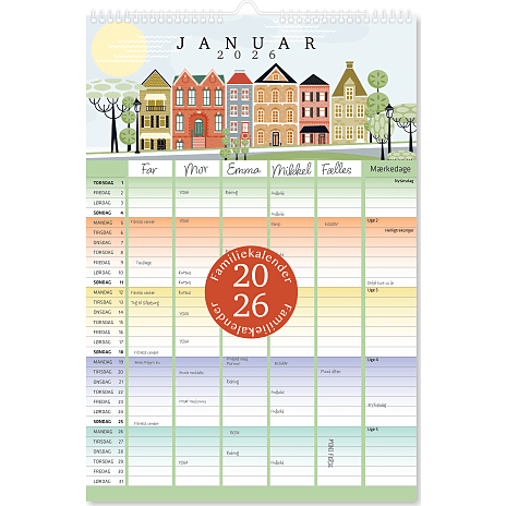 1Conzept Familiekalender 2026 Modern