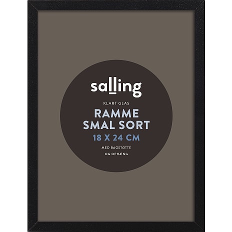Salling Sort ramme m. glas - 18x24 cm 1 stk.