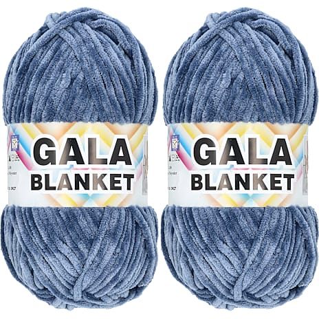 Gala Blanket 2-pak Garn Gråblå SK27
