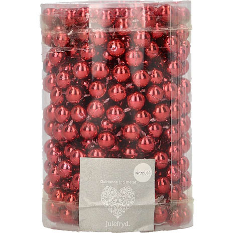 Julefryd Mini Kugleguirlande 5 m Bordeaux