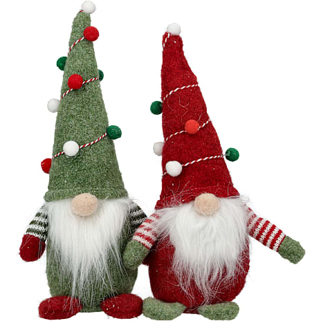Julefryd Nisse med kugler på hue