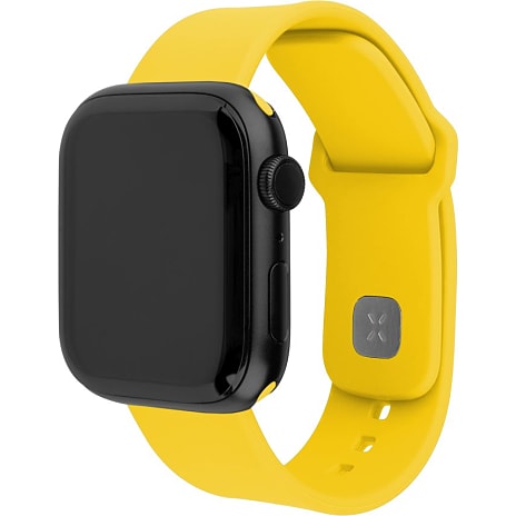 Fixed Silicon Sporty Strap Silikonerem til Apple Watch Gul