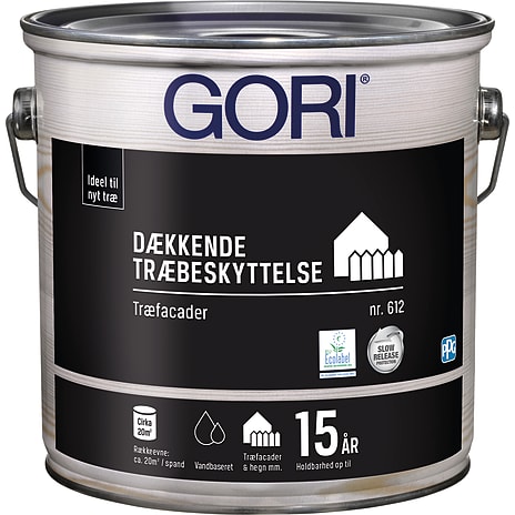 Gori 612 dækkende træbeskyttelse 2,5 liter - kridt 2500 ml