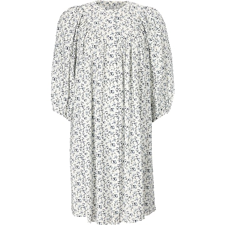VRS Dame Blomstret Oversize Kjole Str. XL Hvid