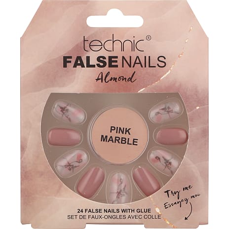 Technic Kunstige Negle Pink Marble