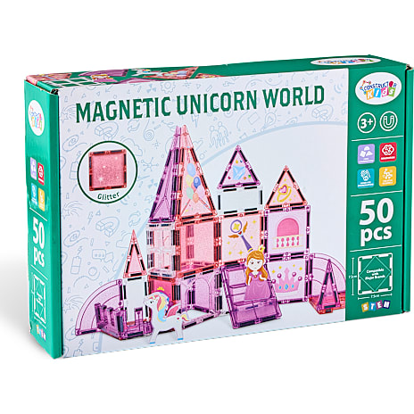Constructor Kids magnetisk byggesæt 50 dele - enhjørningetema 1 stk.