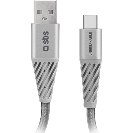 SBS lightning kabel 1,5 meter - sølvfarvet 1 stk.