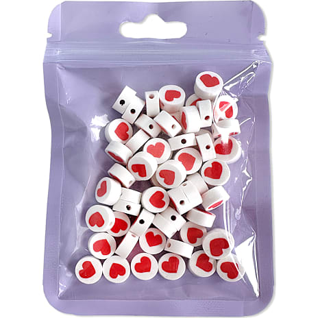 1conzept Clay perler - hjerter 1 stk.