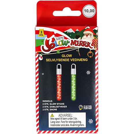 Glowstick vedhæng - flere varianter - assorteret 2 stk.
