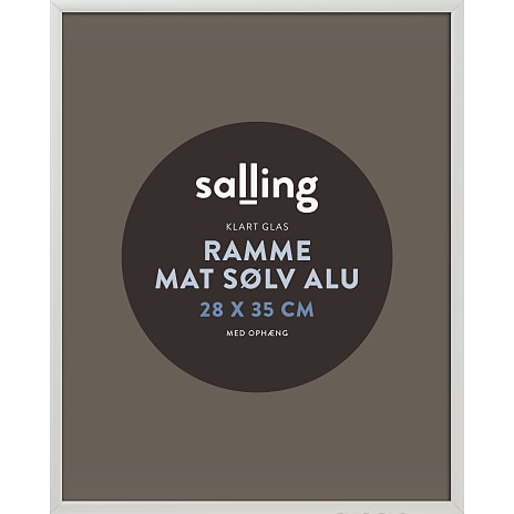 Salling Mat sølvfarvet ramme m. glas - 28x35 cm 1 stk.