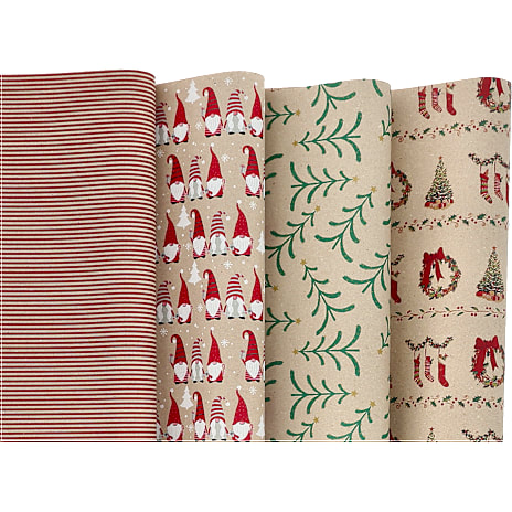 Julefryd Gavepapir Jul 10 m x 70 cm Kraft