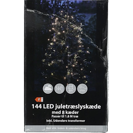 Juletræslyskæde 144 LED varm hvid