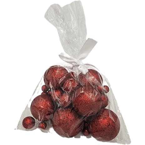 Julefryd Dekorationskugler Med Glimmer Assorteret