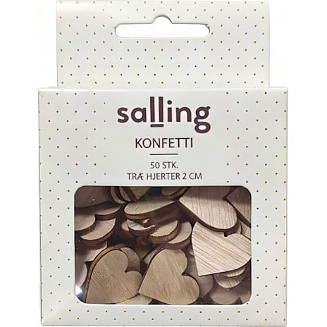 Salling Konfetti træhjerter 50 stk 50 stk.