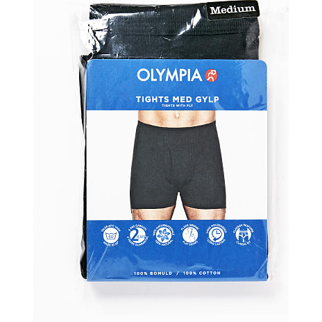 Olympia herre tights str. M - sort 1 stk.