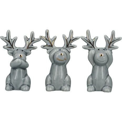 Julefryd Siddende Porcelænselg Højde 8 cm Assorteret