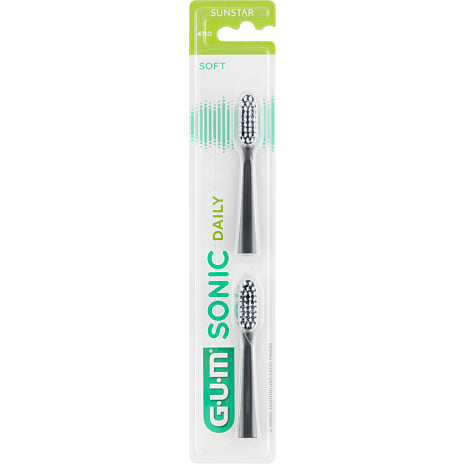 GUM Tandbørstehoveder Refill Sort
