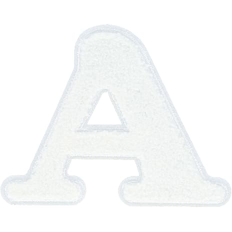 Julefryd Tekstil Strygemærke Bogstav A 12,5 cm Hvid