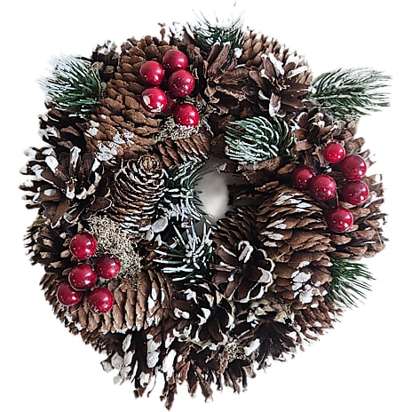 Julekrans Med Pynt 25 cm Assorteret
