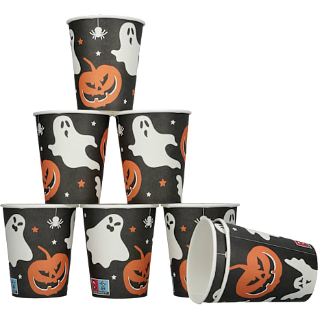 Halloween papkrus 8-pak 250 ml - sort 1 stk.