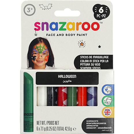 Snazaroo Halloween Ansigtsmaling Sæt 6 Farver Multifarvet
