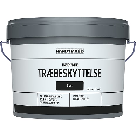 Handymand dækkende træbeskyttelse sort