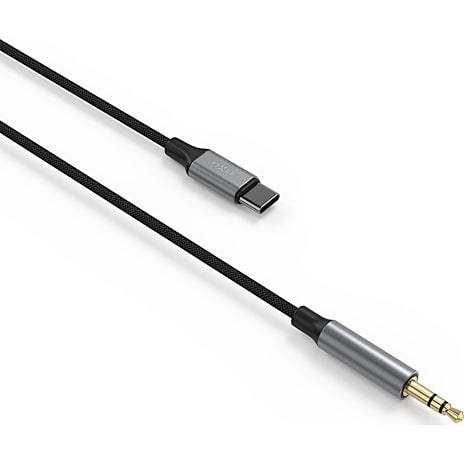 Fixed USB-C til 3.5 mm kabel - grå 1 stk.