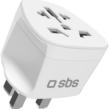 SBS Rejseadapter England Hvid