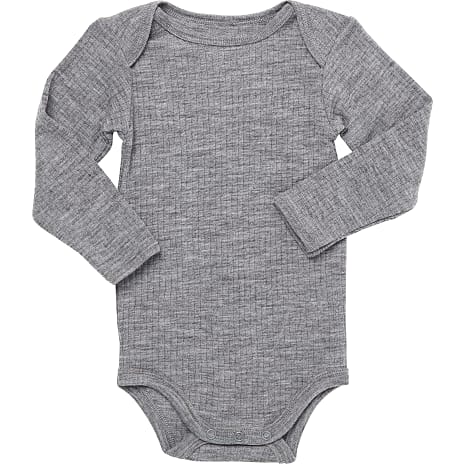 808 Baby Uld Body Langærmet Str. 56 Grå