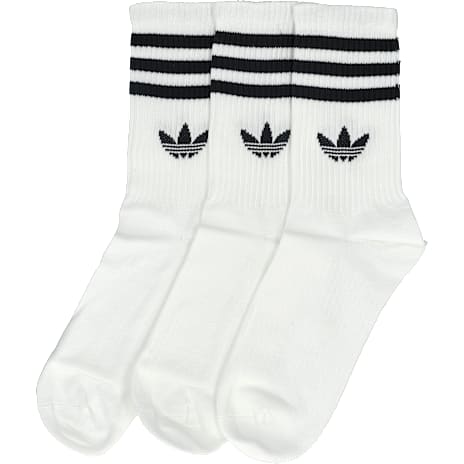 Adidas crew strømper med tre striber str. 40-42, hvid
