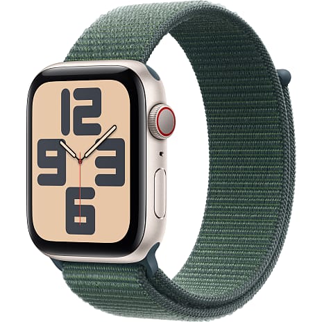 Apple Watch SE (2024) 44 mm Cell Starlight Aluminium Sport Loop