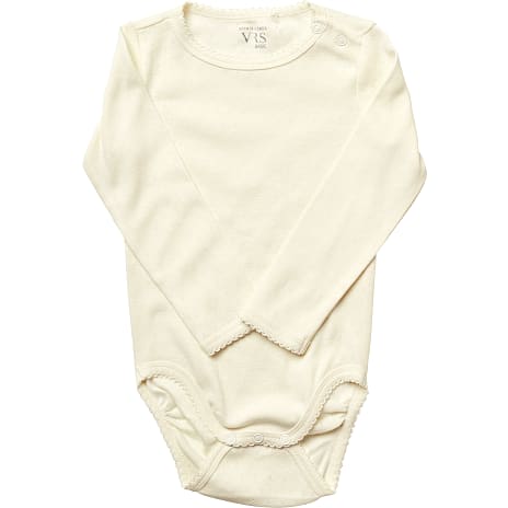 VRS Baby Body Langærmet Str. 62 Råhvid