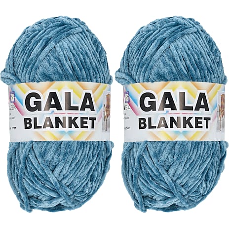 Gala Blanket 2-pak Garn Blå CHS07