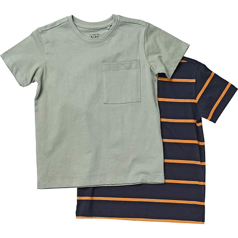 VRS Børne 2-pak T-shirt Str. 146/152 Grøn/Blå