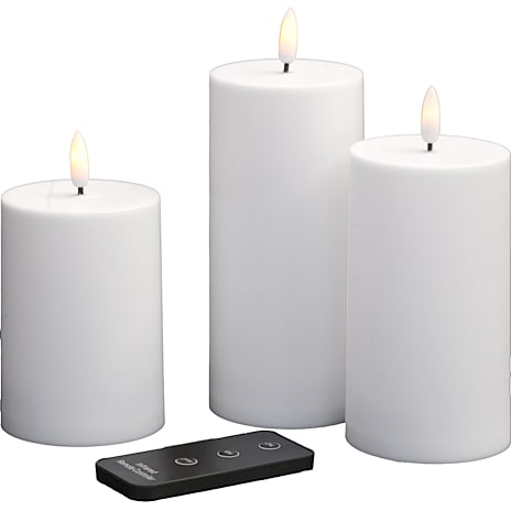 Windsor LED 3 bloklys udendørs Ø7xH:10 -12,5-15 cm - hvid 3 stk.