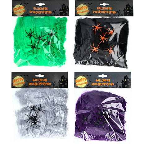Halloween Edderkoppespind Assorteret