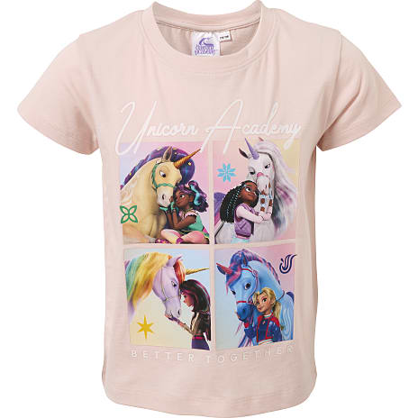 Unicorn Academy T-shirt Str. 110/116 Rosa
