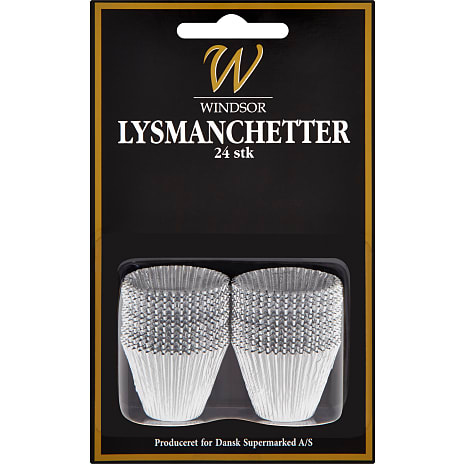 Windsor Lysmanchetter Sølvfarvet