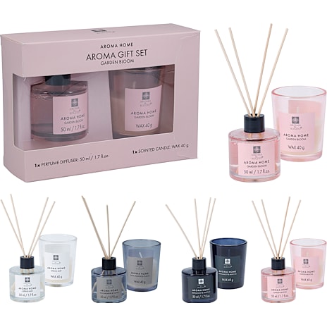 Duftsæt Med Diffuser Og Lys Assorteret