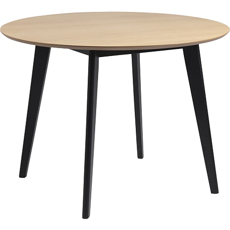 AC Design Furniture Roxby Spisebord Lakeret Egetræsfinér Og Sort