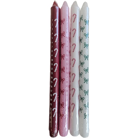 Kalenderlys med Motiv Assorteret
