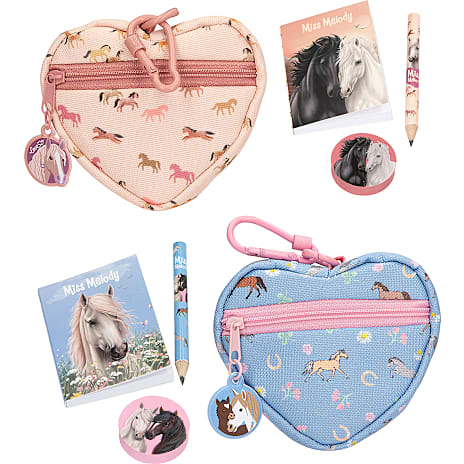 Miss Melody Mikro Hjertetaske Med Karabin Assorteret